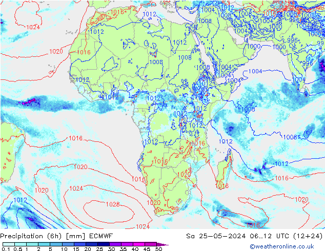 Z500/Rain (+SLP)/Z850 ECMWF So 25.05.2024 12 UTC