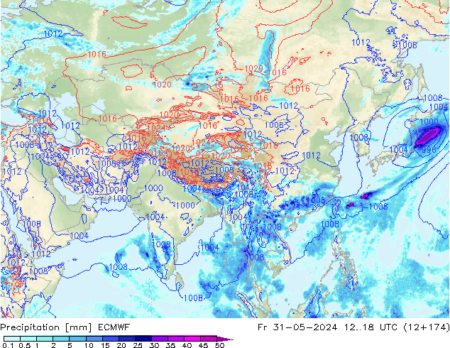 Yağış ECMWF Cu 31.05.2024 18 UTC