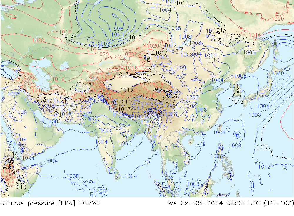 ciśnienie ECMWF śro. 29.05.2024 00 UTC