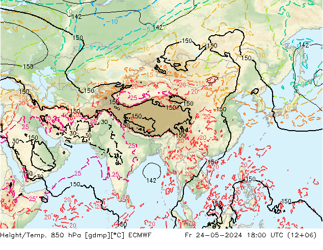 Z500/Rain (+SLP)/Z850 ECMWF ven 24.05.2024 18 UTC