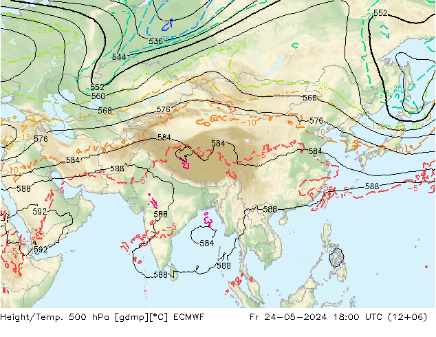 Z500/Rain (+SLP)/Z850 ECMWF ven 24.05.2024 18 UTC