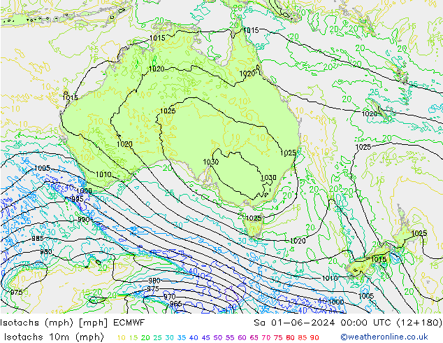 Isotachs (mph) ECMWF So 01.06.2024 00 UTC