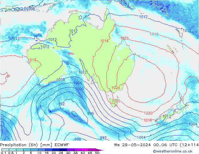 Z500/Rain (+SLP)/Z850 ECMWF We 29.05.2024 06 UTC