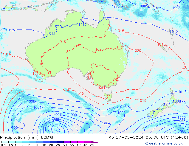 Precipitación ECMWF lun 27.05.2024 06 UTC