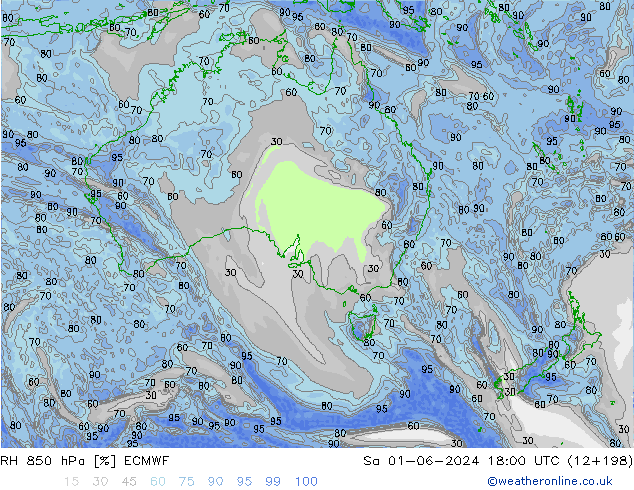 RH 850 hPa ECMWF  01.06.2024 18 UTC