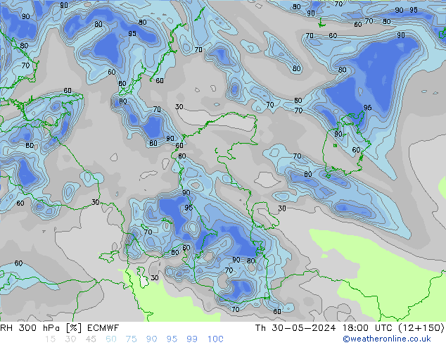 300 hPa Nispi Nem ECMWF Per 30.05.2024 18 UTC