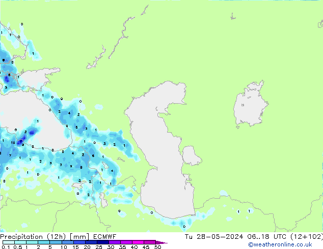 opad (12h) ECMWF wto. 28.05.2024 18 UTC