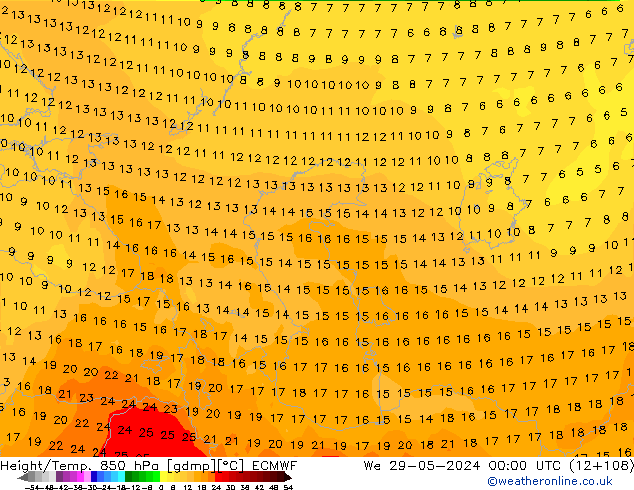 Z500/Rain (+SLP)/Z850 ECMWF ср 29.05.2024 00 UTC