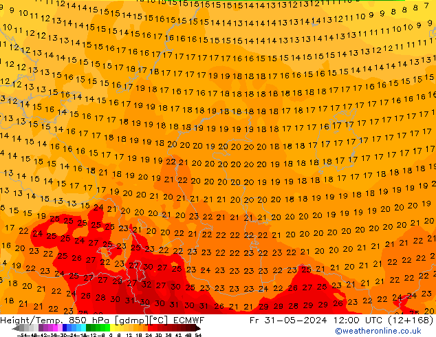 Z500/Rain (+SLP)/Z850 ECMWF Sex 31.05.2024 12 UTC