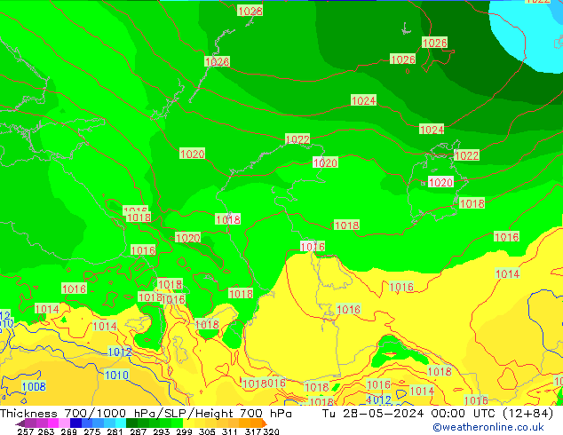 700-1000 hPa Kalınlığı ECMWF Sa 28.05.2024 00 UTC