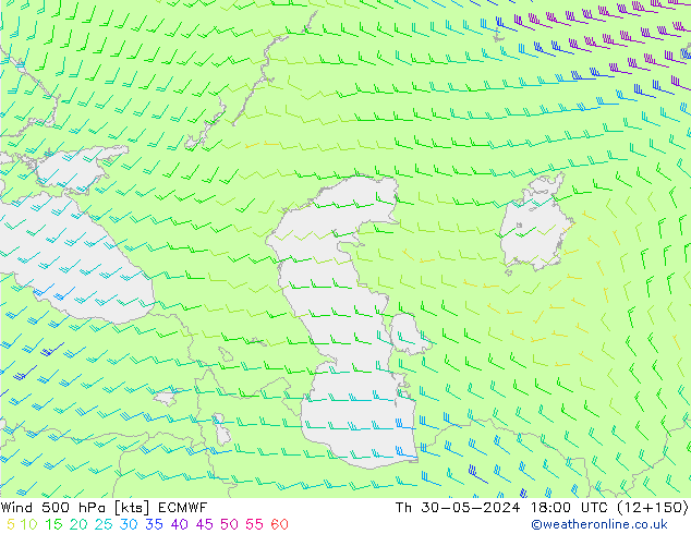 Rüzgar 500 hPa ECMWF Per 30.05.2024 18 UTC