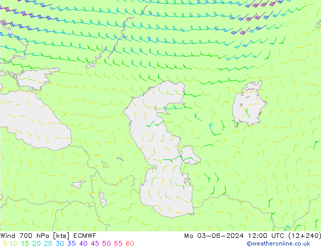 Wind 700 hPa ECMWF ma 03.06.2024 12 UTC