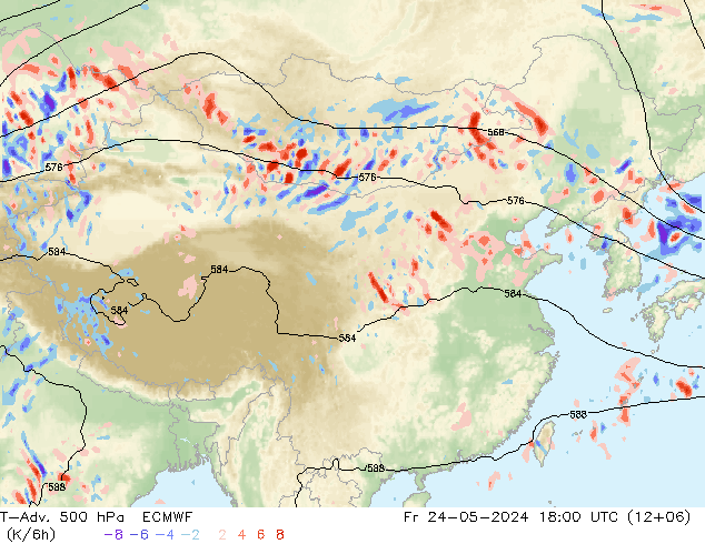 T-Adv. 500 hPa ECMWF  24.05.2024 18 UTC