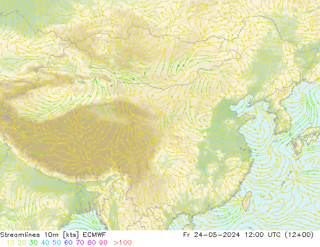 风 10m ECMWF 星期五 24.05.2024 12 UTC