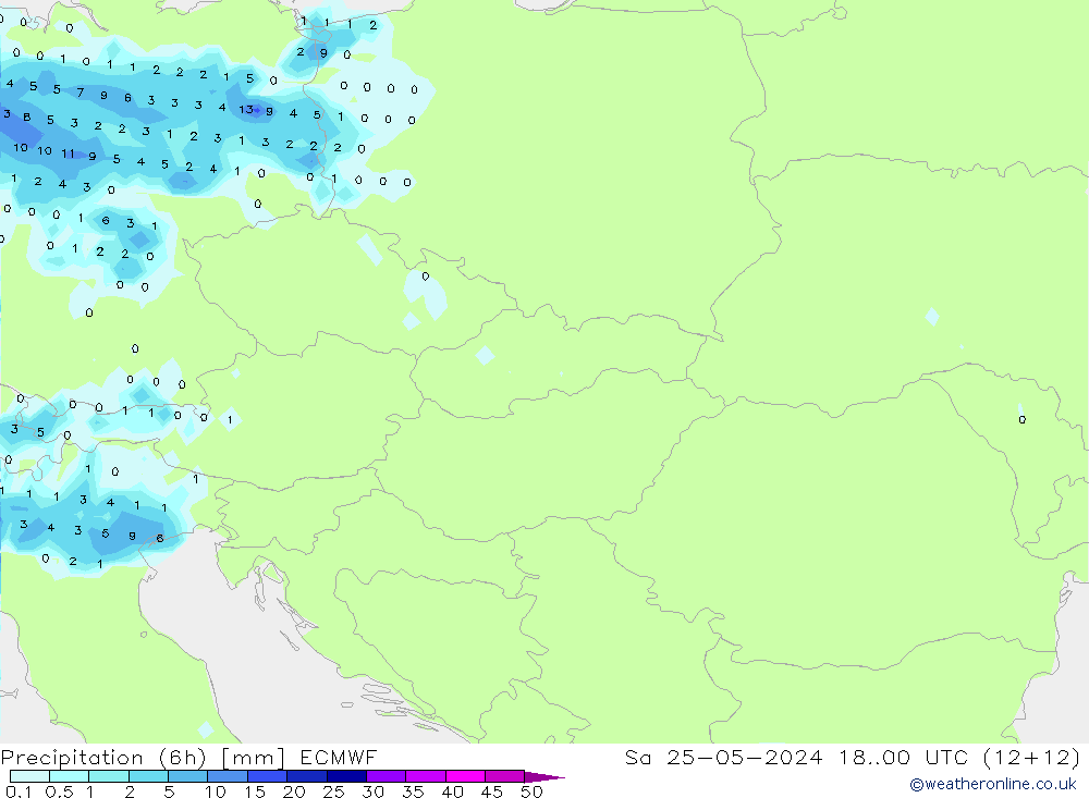 Z500/Regen(+SLP)/Z850 ECMWF za 25.05.2024 00 UTC