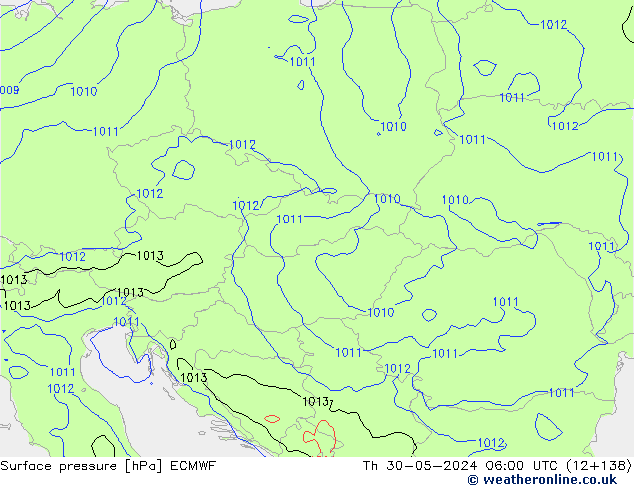 Yer basıncı ECMWF Per 30.05.2024 06 UTC