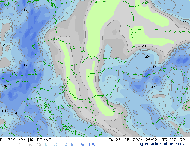 700 hPa Nispi Nem ECMWF Sa 28.05.2024 06 UTC