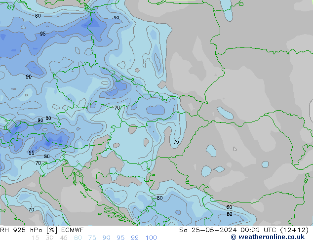 925 hPa Nispi Nem ECMWF Cts 25.05.2024 00 UTC