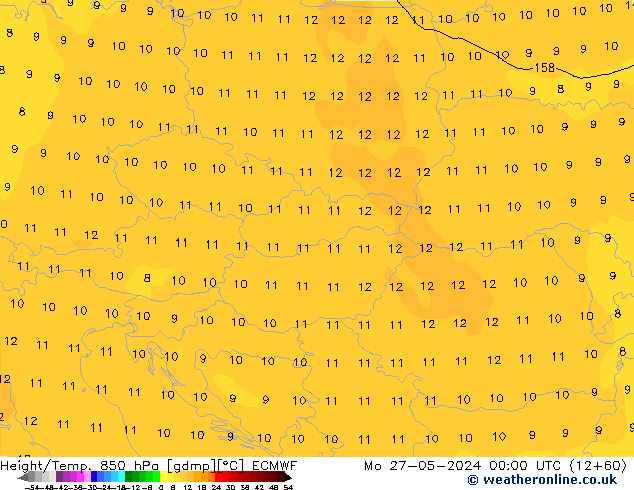 Z500/Rain (+SLP)/Z850 ECMWF  27.05.2024 00 UTC