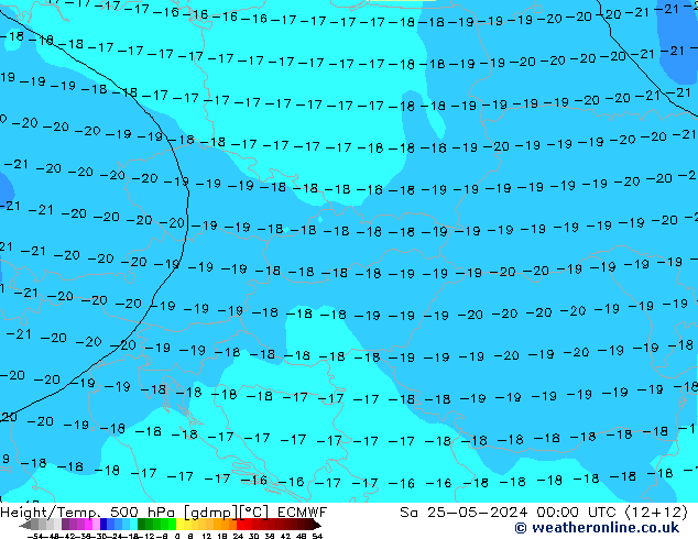 Z500/Rain (+SLP)/Z850 ECMWF Sa 25.05.2024 00 UTC