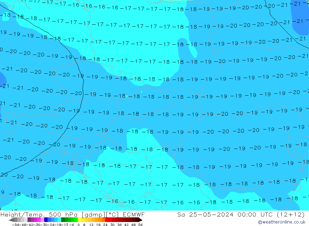 Z500/Regen(+SLP)/Z850 ECMWF za 25.05.2024 00 UTC