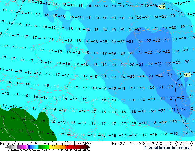 Z500/Rain (+SLP)/Z850 ECMWF  27.05.2024 00 UTC