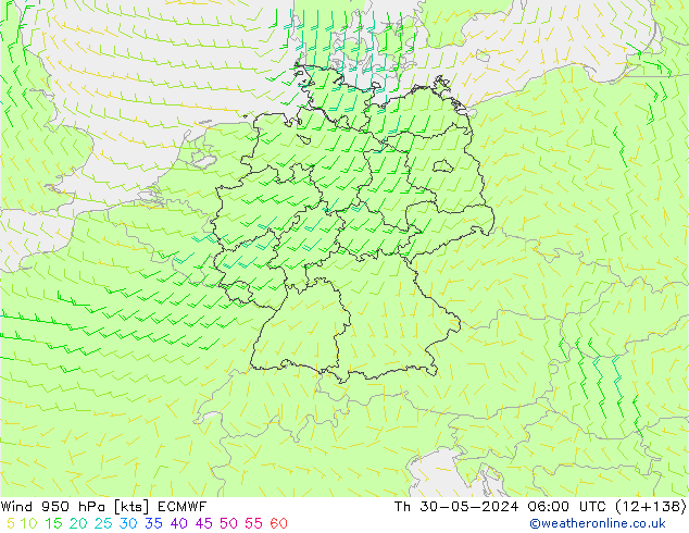  950 hPa ECMWF  30.05.2024 06 UTC