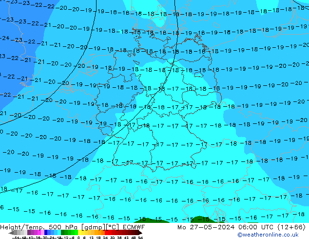 Z500/Rain (+SLP)/Z850 ECMWF Mo 27.05.2024 06 UTC