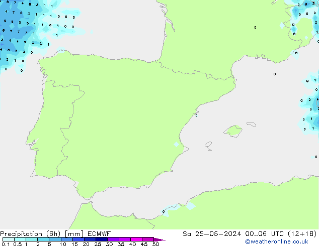 Z500/Rain (+SLP)/Z850 ECMWF Sa 25.05.2024 06 UTC