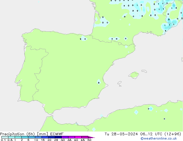 opad (6h) ECMWF wto. 28.05.2024 12 UTC