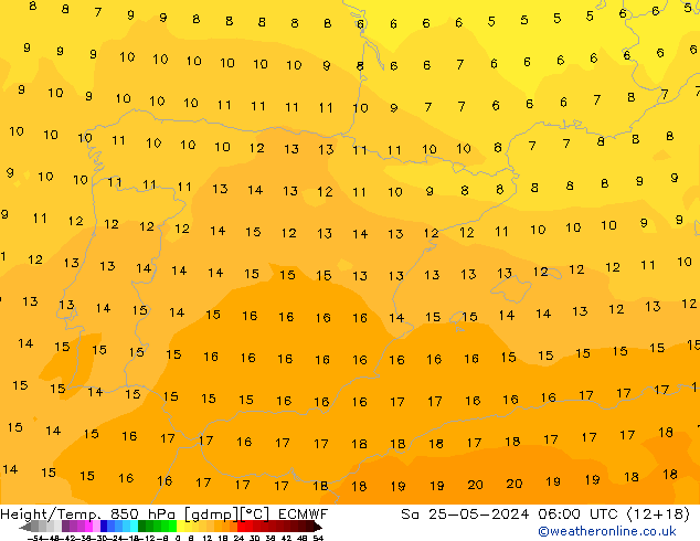 Z500/Rain (+SLP)/Z850 ECMWF Sa 25.05.2024 06 UTC