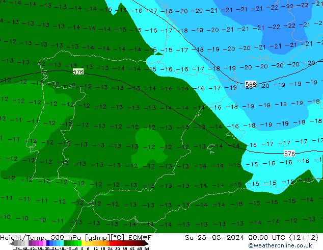 Z500/Rain (+SLP)/Z850 ECMWF So 25.05.2024 00 UTC