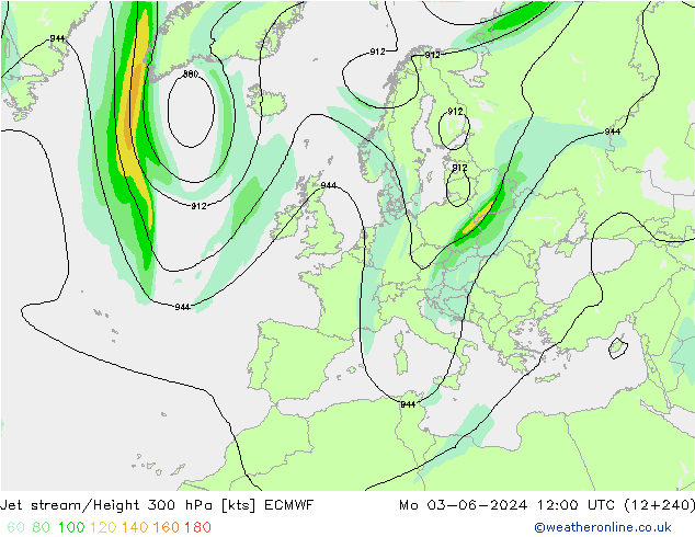 Courant-jet ECMWF lun 03.06.2024 12 UTC