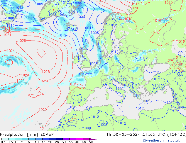 Précipitation ECMWF jeu 30.05.2024 00 UTC