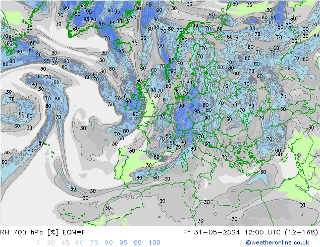 RV 700 hPa ECMWF vr 31.05.2024 12 UTC