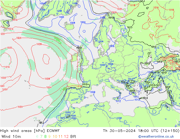 Sturmfelder ECMWF Do 30.05.2024 18 UTC