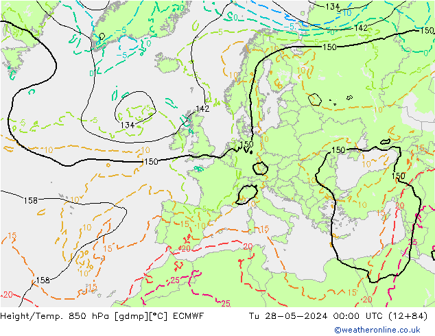 Z500/Regen(+SLP)/Z850 ECMWF di 28.05.2024 00 UTC