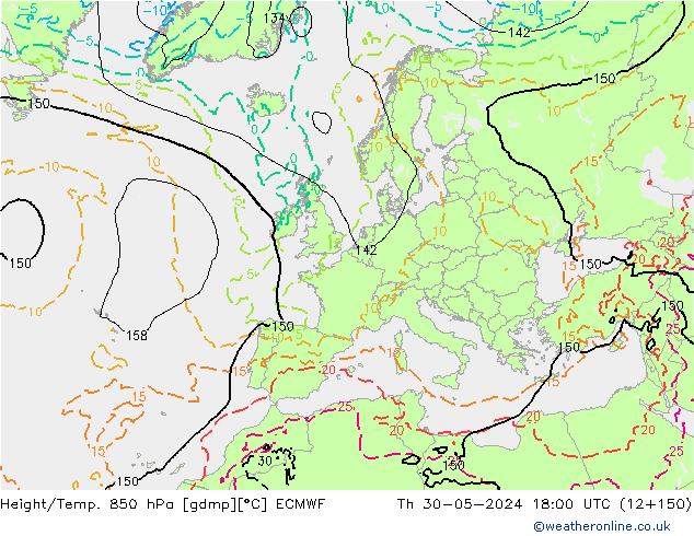 Z500/Regen(+SLP)/Z850 ECMWF do 30.05.2024 18 UTC