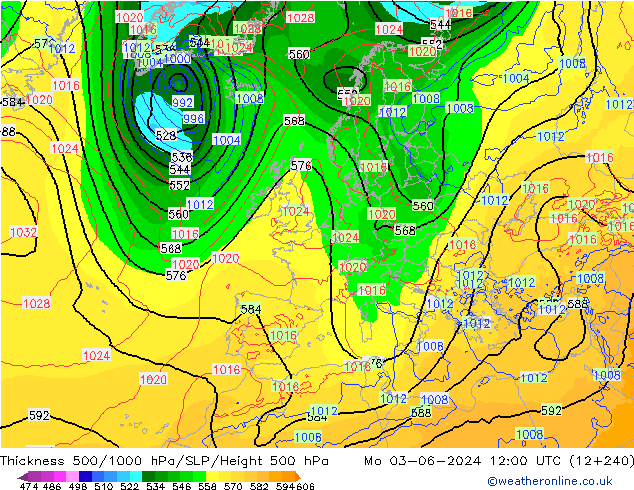 Thck 500-1000hPa ECMWF lun 03.06.2024 12 UTC