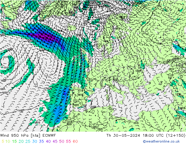  950 hPa ECMWF  30.05.2024 18 UTC