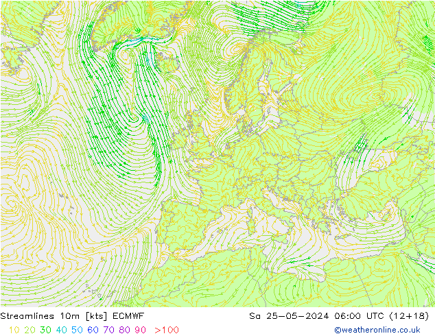 Rüzgar 10m ECMWF Cts 25.05.2024 06 UTC