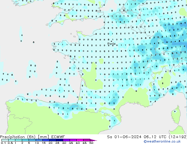 Z500/Rain (+SLP)/Z850 ECMWF Sa 01.06.2024 12 UTC