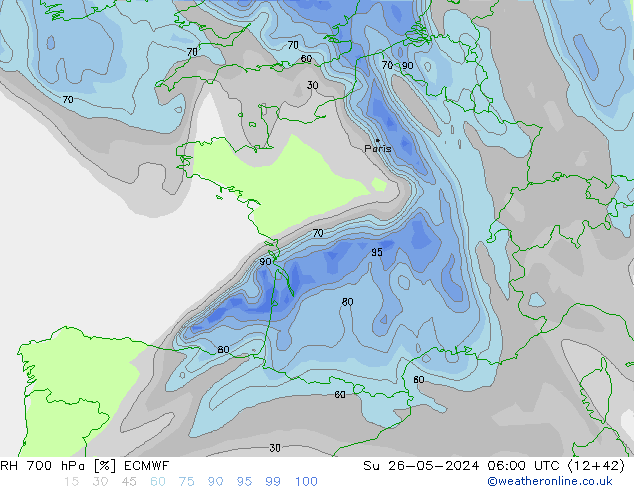 RV 700 hPa ECMWF zo 26.05.2024 06 UTC