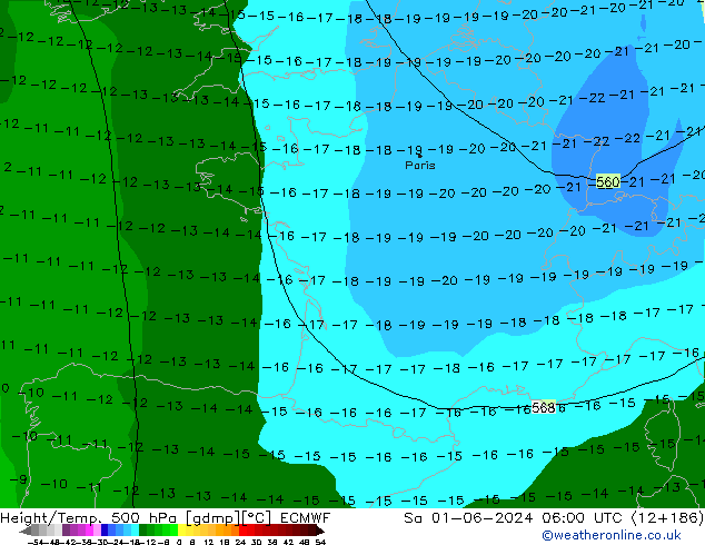 Z500/Regen(+SLP)/Z850 ECMWF za 01.06.2024 06 UTC