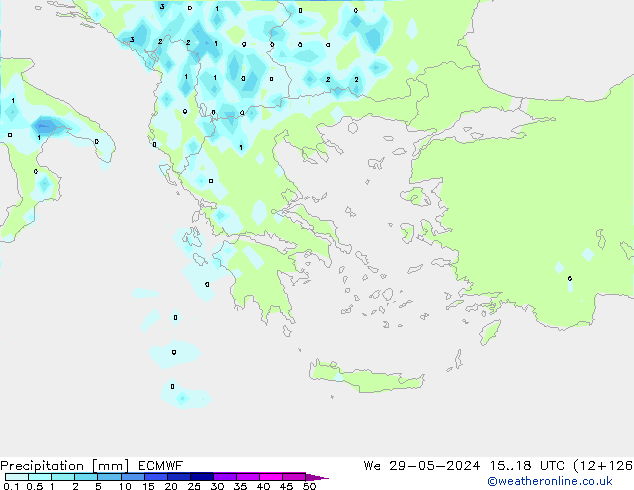 Précipitation ECMWF mer 29.05.2024 18 UTC