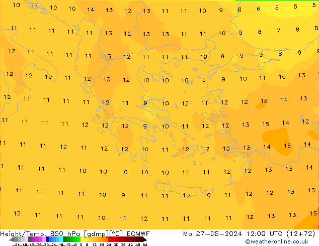 Z500/Regen(+SLP)/Z850 ECMWF ma 27.05.2024 12 UTC