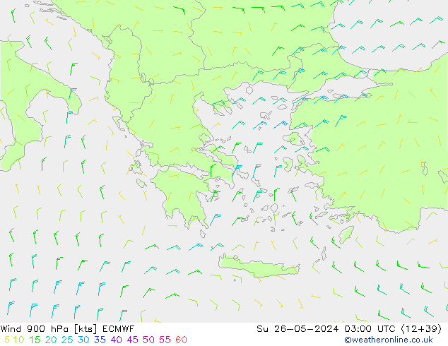 Wind 900 hPa ECMWF Su 26.05.2024 03 UTC