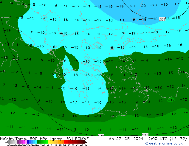 Z500/Regen(+SLP)/Z850 ECMWF ma 27.05.2024 12 UTC