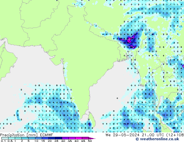 Yağış ECMWF Çar 29.05.2024 00 UTC