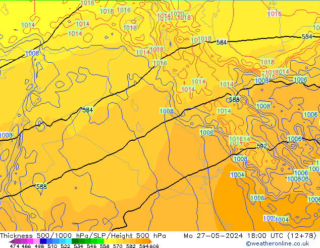 Thck 500-1000hPa ECMWF  27.05.2024 18 UTC